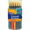Creativity Street Wood Colossal Brushes - 30 Brush(es) - 6'' Wood - Aluminum Ferrule