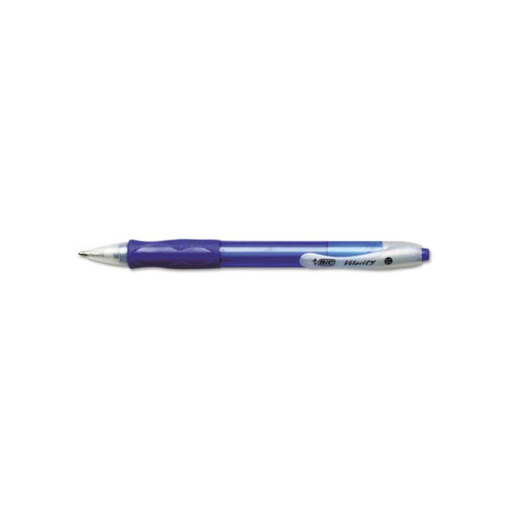 Velocity Easy Glide Ballpoint Pen Value Pack, Retractable, Medium 1 mm, Blue Ink, Translucent Blue Barrel, 36/Pack - BIC
