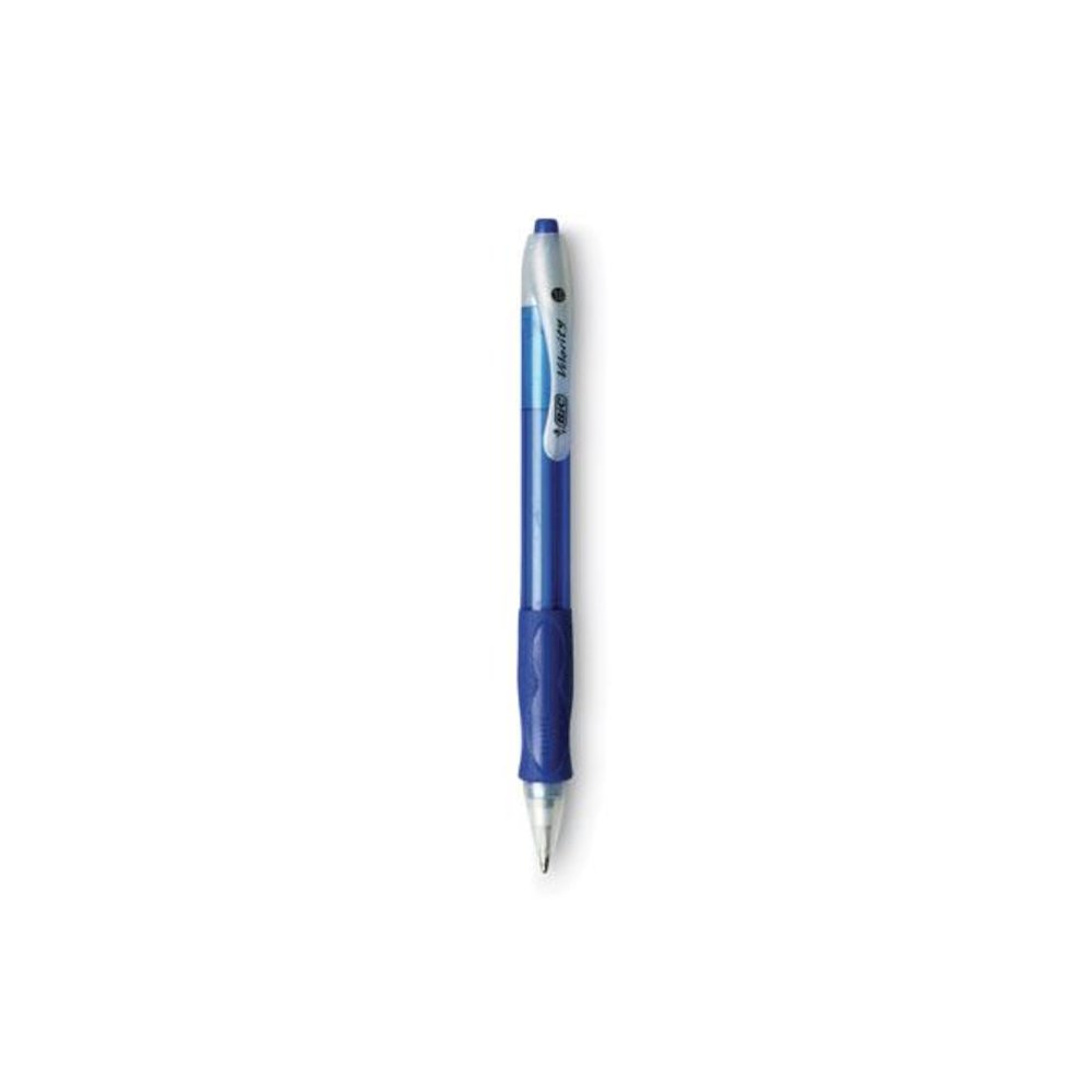 Velocity Easy Glide Ballpoint Pen Value Pack, Retractable, Medium 1 mm, Blue Ink, Translucent Blue Barrel, 36/Pack - BIC
