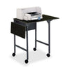 Safco Drop Leaves Machine Stand - 150 lb Load Capacity - 26.9'' Height x 36'' Width x 18'' Depth - Floor - Laminate - Steel - Black