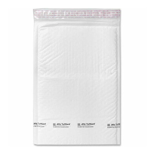 Sealed Air Tuffgard Premium Cushioned Mailers - Bubble - #4 - 9 1/2'' Width x 14 1/2'' Length - Peel & Seal - Poly - 25 / Carton - White