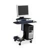 Mayline Mobile PC Workstation - Rectangle Top - 29.50'' Height x 28.50'' Width x 26'' Depth - Assembly Required - Charcoal Black