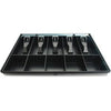 Sparco Locking Cover Money Tray - 1 x Cash Tray - 5 Bill/5 Coin Compartment(s) - Black