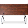 Lorell Flip Top Training Table - Rectangle Top - Four Leg Base - 4 Legs x 60'' Table Top Width x 23.60'' Table Top Depth - 29.50'' Height x 59'' Width x 23.63'' Depth - Assembly Required - Cherry - Melamin