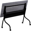 Lorell Flip Top Training Table - Charcoal Rectangle, Melamine Top - Black Four Leg Base - 4 Legs x 60'' Table Top Width x 23.60'' Table Top Depth - 29.50'' Height - Melamine - 1 Each