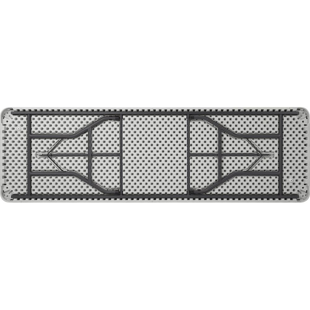 Lorell Extra-Capacity Ultra-Lite Folding Table - Light Gray Top - Dark Gray Base - 750 lb Capacity x 96'' Table Top Width x 30'' Table Top Depth - 29.25'' Height - Gray - High-density Polyethylene (HDPE)