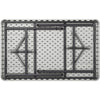 Lorell Ultra-Lite Banquet Table - Light Gray Rectangle Top - Dark Gray Base - 450 lb Capacity x 48'' Table Top Width x 30'' Table Top Depth x 2'' Table Top Thickness - 29'' Height - Gray - High-density Po