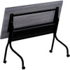 Lorell Flip Top Training Table - Charcoal Rectangle, Melamine Top - Black Four Leg Base - 4 Legs x 60'' Table Top Width x 23.60'' Table Top Depth - 29.50'' Height - Melamine - 1 Each