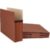 Business Source Straight Tab Cut Letter Recycled File Pocket - 8 1/2'' x 11'' - 1200 Sheet Capacity - 5 1/4'' Expansion - Redrope - 30% Recycled - 10 / Box