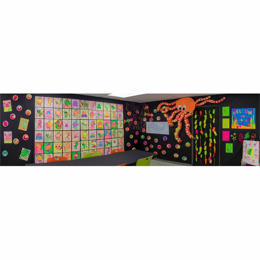 UCreate Neon Poster Board - 22''Width x 28''Length - 25 / Carton - Hot Lime