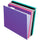 Pendaflex 1/5 Tab Cut Letter Recycled Hanging Folder - 8 1/2'' x 11'' - Aqua, Pink, Black, Gray, Violet - 10% Recycled - 25 / Box