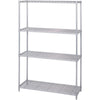 Safco Add-On Unit - 48'' x 18'' x 72'' - 4 x Shelf(ves) - 1000 lb Load Capacity - Gray - Powder Coated - Steel