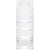 Deflecto Multi-Compartment DocuHolder - 4 Pocket(s) - 4 Tier(s) - 10'' Height x 4.9'' Width x 8'' DepthDesktop - Leaflet Size - Clear - Plastic - 1 Each - deflecto