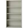 Lorell Fortress Series Bookcase - 34.5'' x 13'' x 60'' - 4 x Shelf(ves) - Light Gray - Powder Coated - Steel - Recycled