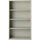Lorell Fortress Series Bookcase - 34.5'' x 13'' x 60'' - 4 x Shelf(ves) - Light Gray - Powder Coated - Steel - Recycled