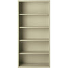 Lorell Fortress Series Bookcase - 34.5'' x 13'' x 72'' - 6 x Shelf(ves) - Putty - Powder Coated - Steel - Recycled
