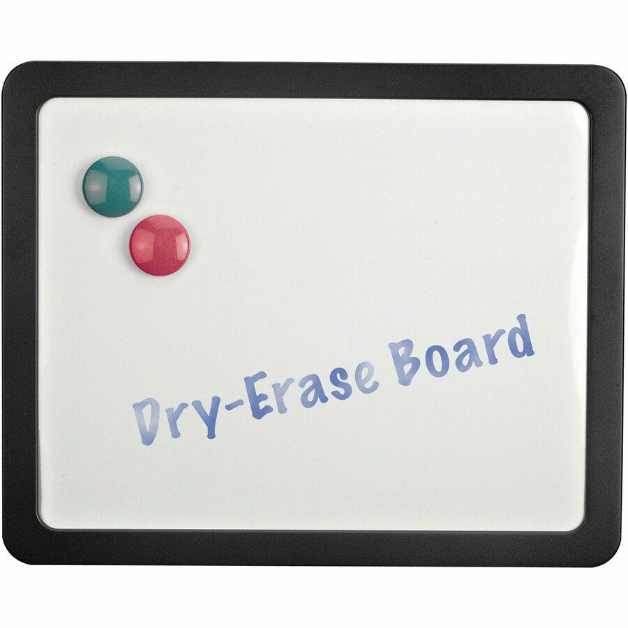 Lorell Magnetic Dry-erase Board - 15.9'' (1.3 ft) Width x 12.9'' (1.1 ft) Height - Black Frame - Magnetic - 1 Each