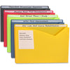 C-Line Write-On Poly File Jackets - Assorted Colors, 11 X 8-1/2, 25/BX, 63060