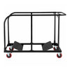 Lorell Round Planet Table Trolley Cart - Steel - 52'' Width x 32.75'' Depth x 40.16'' Height - Charcoal - For 16 Devices - 1 Each