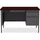 Lorell Fortress Series 48'' Right Single-Pedestal Desk - Laminated Rectangle, Mahogany Top - 30'' Table Top Length x 48'' Table Top Width x 1.13'' Table Top Thickness - 29.50'' Height - Assembly Required -