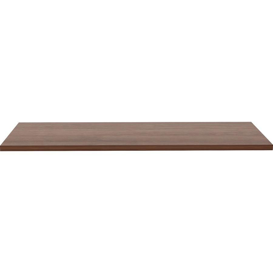 Lorell Relevance Series Tabletop - Walnut Rectangle, Laminated Top - 48'' Table Top Length x 24'' Table Top Width x 1'' Table Top ThicknessAssembly Required - 1 Each