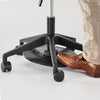 Safco Lab Stool with Foot Pedal - Vinyl Seat - Black, Chrome - 1 Each