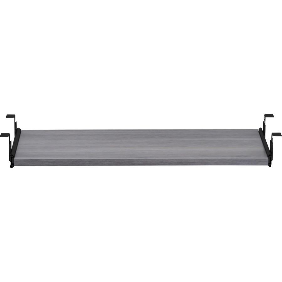 Lorell Universal Keyboard Tray - 26'' x 0.8'' x 15.4'' - Finish: Charcoal