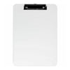 Business Source Flat Clip Clipboard - 9'' x 12'' Sheet Size - Plastic - Clear - 6 / Bundle
