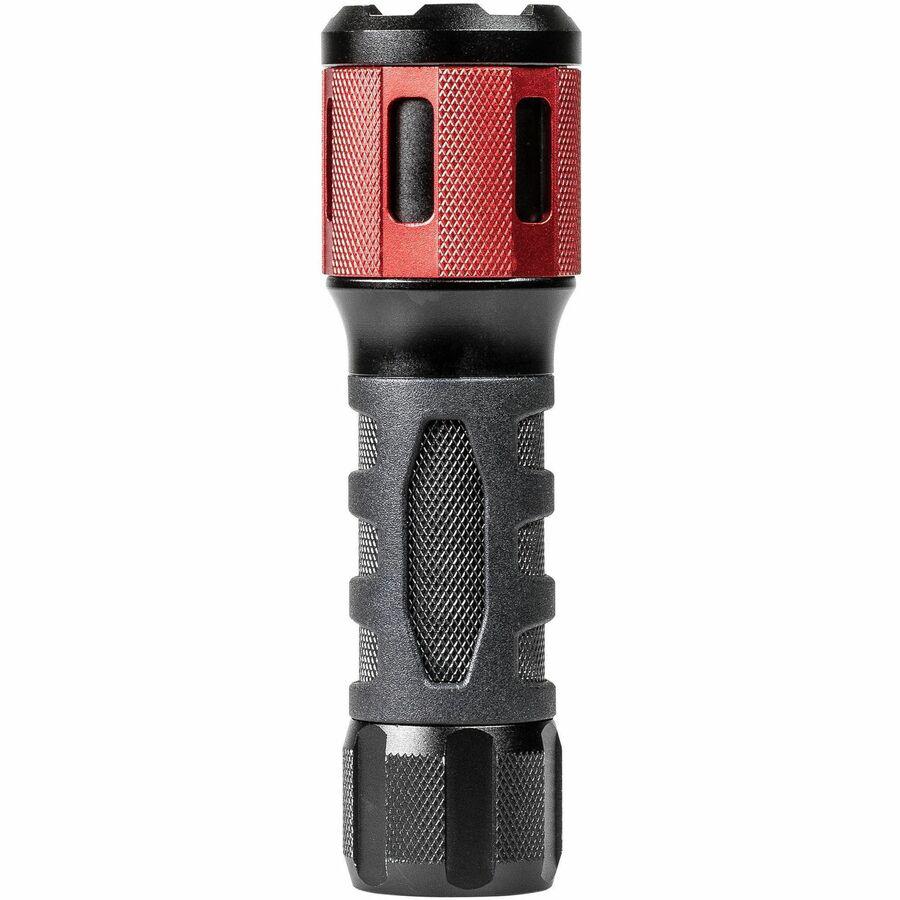 Dorcy Ultra HD Series Twist Flashlight - 360 lm Lumen - 3 x AAA - Battery - Impact Resistant - Black, Red - 1 Each - DORCY