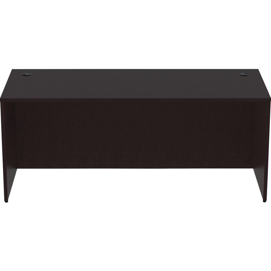 Lorell Essentials Series Rectangular Desk Shell - 72'' x 30''29.5'' Desk Shell, 1'' - Finish: Espresso