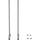 Lorell Adaptable Panel Legs for 71''H Configuration - 18.8'' Width x 2'' Depth x 48.8'' Height - Aluminum - Silver