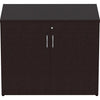 Lorell Essentials Series 2-Door Storage Cabinet - 36'' x 22.5''29.5'' Cabinet, 0.7'' Panel - 2 Door(s) - Material: Laminate - Finish: Espresso