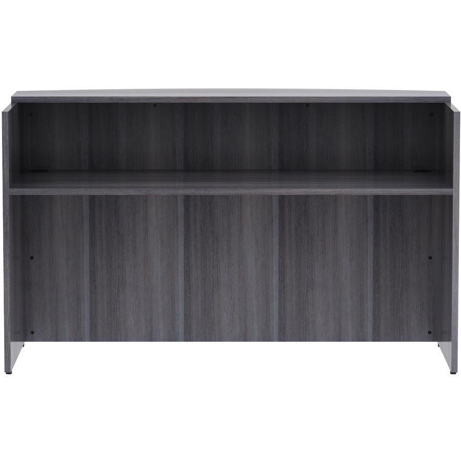 Lorell Essentials Series Front Reception Desk - 72'' x 36''42.5'' Desk, 1'' Top - Finish: Weathered Charcoal Laminate