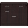 Lorell Essentials Series Box/Box/File Lateral File - 35.5'' x 22''29.5'' Lateral File, 1'' Side Panel - 4 x File, Box Drawer(s) - Finish: Espresso Laminate