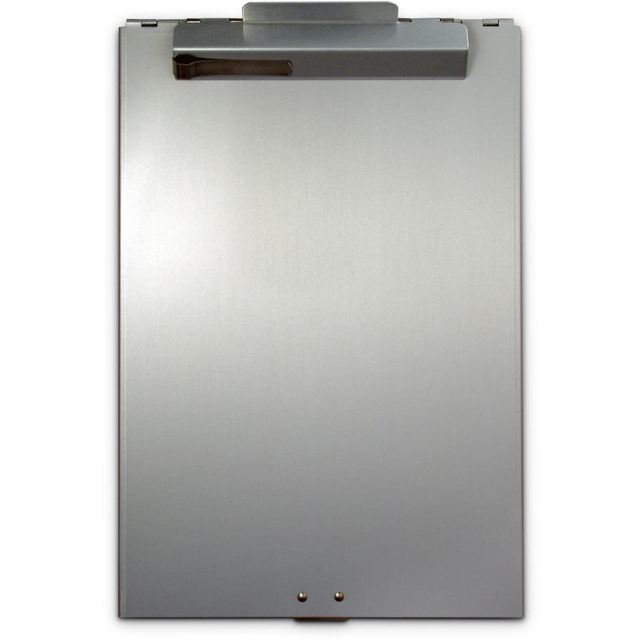 Saunders Cruiser Mate Form Holder with Storage - 1'' Clip Capacity - Storage for Stationary - 8 1/2'' x 12'' - Aluminum - Silver - 1 Each