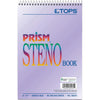 TOPS Prism Steno Books - 80 Sheets - Wire Bound - Gregg Ruled Margin - 6'' x 9'' - Orchid Paper - Perforated, Stiff-back, WireLock - 4 / Pack