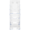 Deflecto Multi-Compartment DocuHolder - 4 Pocket(s) - 4 Tier(s) - 10'' Height x 4.9'' Width x 8'' DepthDesktop - Leaflet Size - Clear - Plastic - 1 Each - deflecto