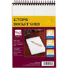 TOPS Docket Gold Spiral Steno Book - 100 Sheets - Coilock - 20 lb Basis Weight - 6'' x 9'' - 9'' x 6'' - White Paper - Frosty ClearPoly Cover - Perforated, Acid-free, Heavyweight, Unpunched - 1 Each