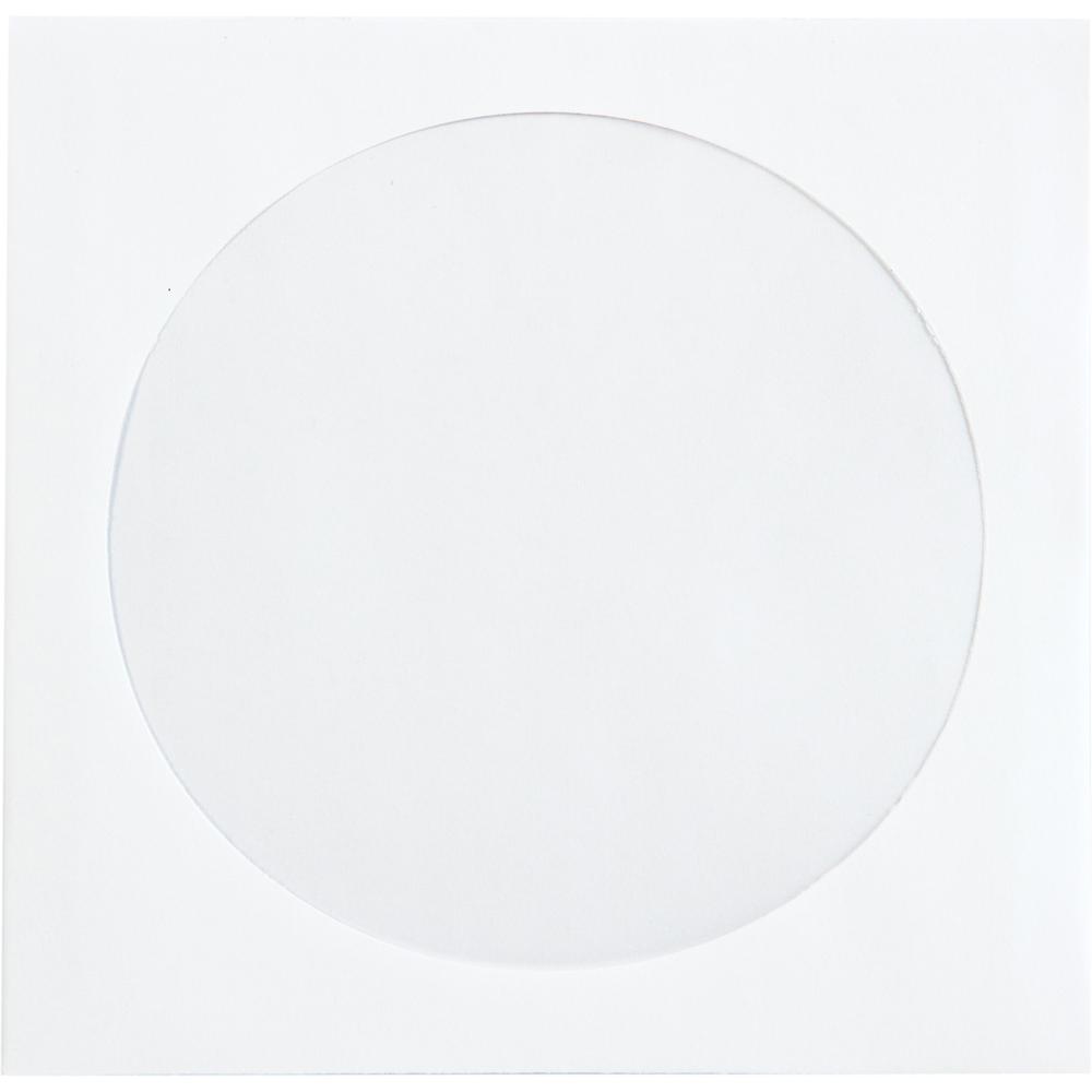 Quality Park CD/DVD Sleeve - CD/DVD - 5'' Width x 5'' Length - 24 lb - Polypropylene - 250 / Box - White
