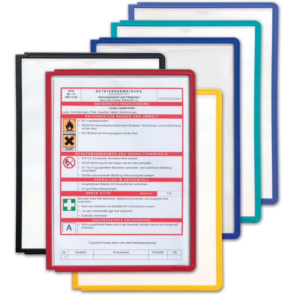 DURABLE Replacement Panels for SHERPA/VARIO Reference Display System - Replacement Panels - Assorted - 5 Pack - SHERPA/VARIO Design - Sherpa