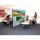Screenflex Portable Room Dividers - 72'' Height x 24.1 ft Length - Black Metal Frame - Polyester - Stone - 1 Each