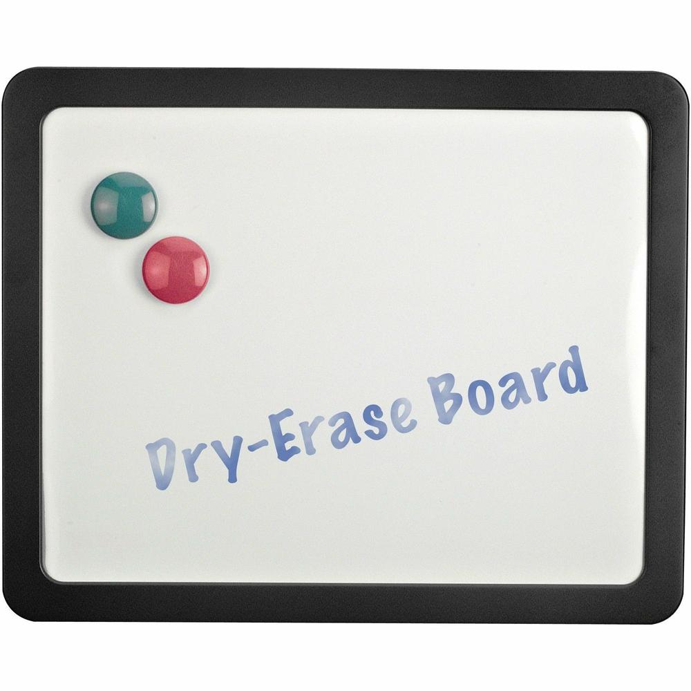 Lorell Magnetic Dry-erase Board - 15.9'' (1.3 ft) Width x 12.9'' (1.1 ft) Height - Black Frame - Magnetic - 1 Each