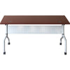 Lorell Flip Top Training Table - Rectangle Top - Four Leg Base - 4 Legs x 23.60'' Table Top Width x 60'' Table Top Depth - 29.50'' Height x 59'' Width x 23.63'' Depth - Assembly Required - Mahogany - Nylon