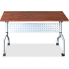 Lorell Flip Top Training Table - Rectangle Top - Four Leg Base - 4 Legs x 23.60'' Table Top Width x 60'' Table Top Depth - 29.50'' Height x 59'' Width x 23.63'' Depth - Cherry - Nylon - Melamine Top Materi