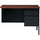 Lorell Fortress Series Right-Pedestal Return - Rectangle Top - 42'' Table Top Width x 24'' Table Top Depth x 1.12'' Table Top Thickness - 29.50'' HeightAssembly Required - Black Walnut, Oak Laminate - Ste