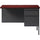 Lorell Fortress Series Right-Pedestal Return - Rectangle Top - 42'' Table Top Width x 24'' Table Top Depth x 1.12'' Table Top Thickness - 29.50'' HeightAssembly Required - Laminated, Mahogany - Steel - 1