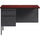 Lorell Fortress Series Left-Pedestal Return - Rectangle Top - 42'' Table Top Width x 24'' Table Top Depth x 1.12'' Table Top Thickness - 29.50'' HeightAssembly Required - Laminated, Mahogany - Steel - 1 E