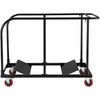 Lorell Round Planet Table Trolley Cart - Steel - 52'' Width x 32.75'' Depth x 40.16'' Height - Charcoal - For 16 Devices - 1 Each