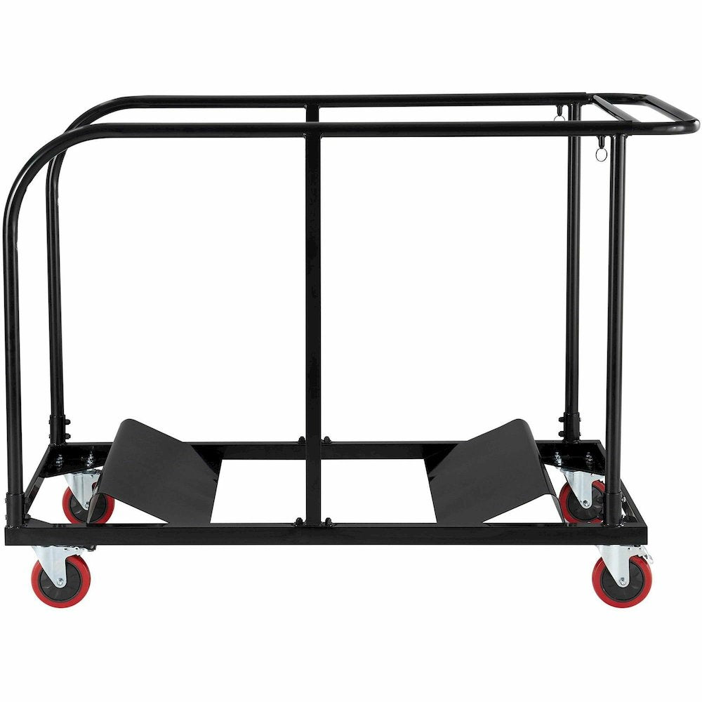 Lorell Round Planet Table Trolley Cart - Steel - 52'' Width x 32.75'' Depth x 40.16'' Height - Charcoal - For 16 Devices - 1 Each