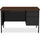 Lorell Fortress Series 48'' Right Single-Pedestal Desk - Laminated Rectangle, Walnut Top - 30'' Table Top Length x 48'' Table Top Width x 1.13'' Table Top Thickness - 29.50'' Height - Assembly Required - B